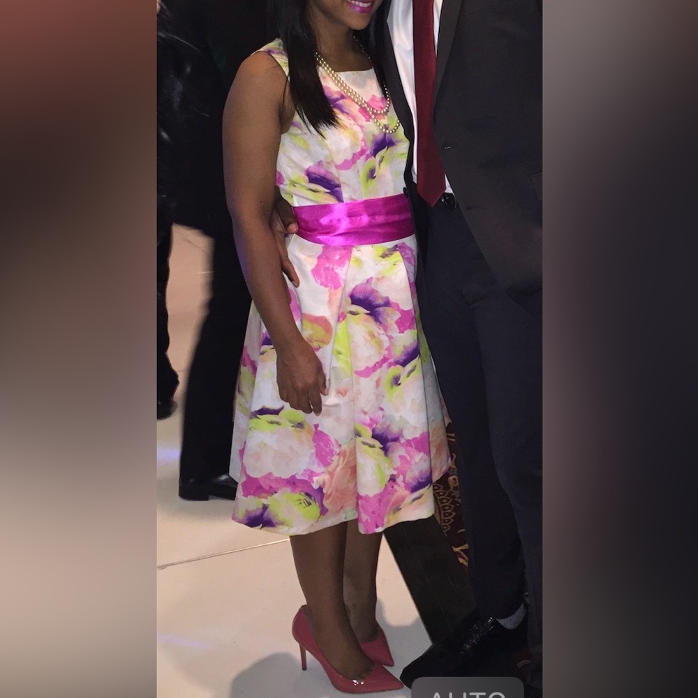 Eliza J Pink Satin Dress